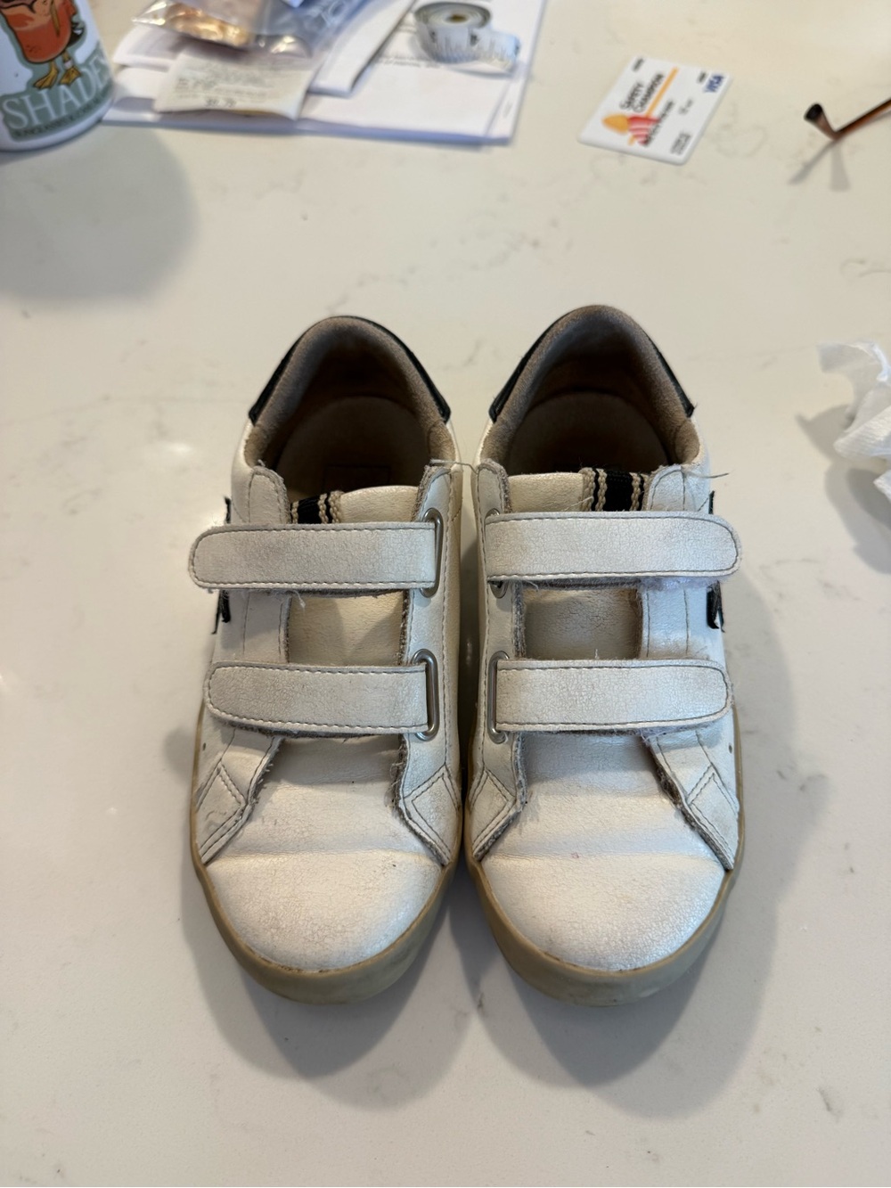 ShuShop White Kids Velcro Sneakers